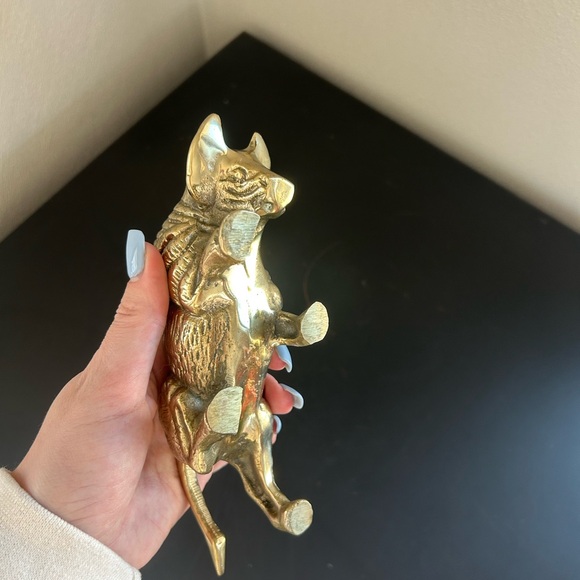 Vintage Solid Brass Charging Bull 8” Figurine Taurus Statue - Picture 5 of 7